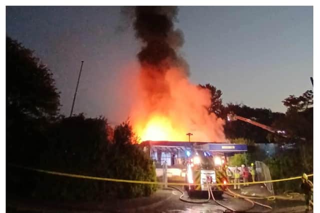 A major emergency response is under way as a hotel in the UK is on fire. (Photo: Facebook)