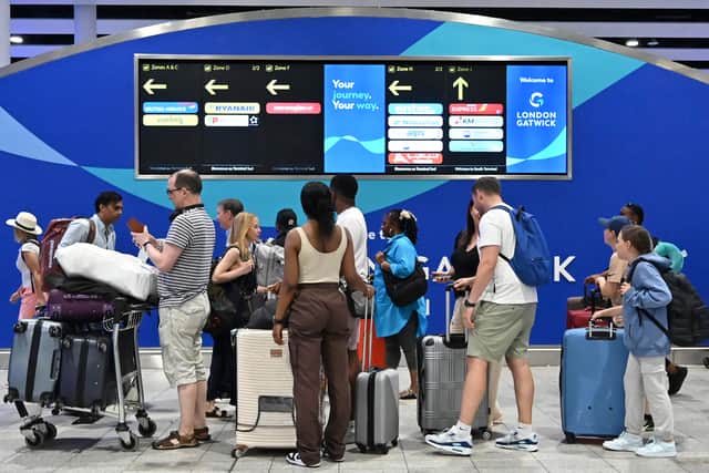 Staff at Gatwick Airport will be striking for 10 days - with action taking place over August Bank Holiday weekend. (Photo: AFP via Getty Images)