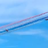 The iconic Red Arrows will be flying over UK skies today. (Photo: Alun Sambrook)