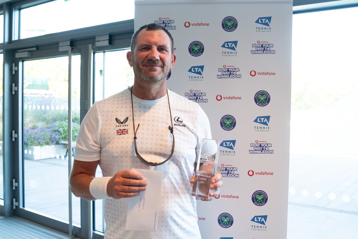 Neil Balmforth Tennis ace lifts third consecutive Play Your Way to Wimbledon title