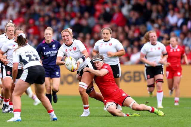 Canada booked their place in the last eight in style with a six-try victory over Wales