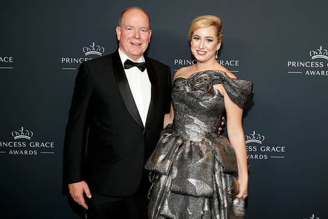 L-R) Albert II, Prince of Monaco and Jazmin Grace Grimaldi attend the Princess Grace Awards 40th Anniversary Gala at The Pierre Hotel on October 23, 2024 in New York City. Photo: Getty Images
