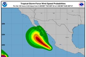 Hurricane Lorena has formed in the Eastern Pacific Ocean off the coast of Mexico's Baja California Peninsula. (Photo: NOAA/National Weather Service)