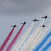 The Red Arrows are due to be zooming across the sky today (Friday 5 September) and on Sunday (7 September). (Photo: Getty Images)