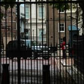 A car carrying the Duke of Sussex arrives at Clarence House, London, where it is understood he had a private tea with his father King Charles III