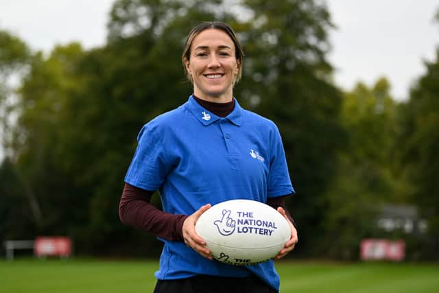 RICHMOND, ENGLAND - SEPTEMBER 26: Lucy Bronze poses for a photo during the The National Lottery X Summer of Women's Sport event at Richmond Rugby Club on September 26, 2025 in Richmond, England. 