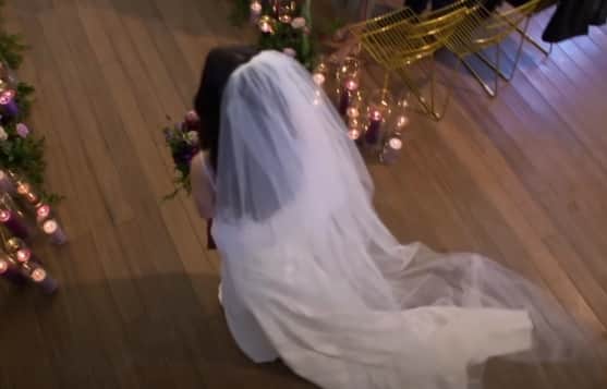 A Married at First Sight bride has revealed the shocking amount of money that she spent on her wedding dress. Photo by Married at First Sight.