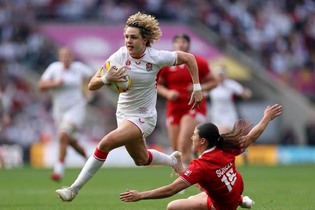 Ellie Kildunne in action during the Women's Rugby World Cup final