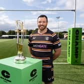 JJ Dickinson of Caldy during the Championship Rugby media day at Trailfinders Sports Club on September 24, 2025 in London, England
