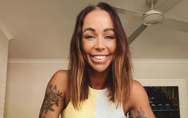 Fitness influencer Alicia Beveridge, who was cut from the upcoming season of Married at First Sight, has spoken out about the rare condition which led her to need emergency brain surgery. Photo by Instagram/@sweatwithleash. | Instagram/@sweatwithleash.