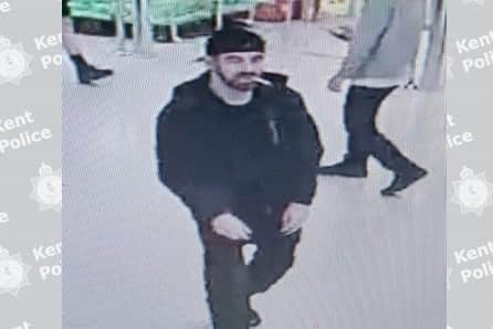 A man is being hunted by police after a disturbance in Morrisons on the Isle of Sheppey in Kent
