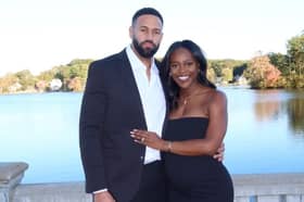 Love is Blind couple Amber 'AD' Desiree Smith and Ollie Sutherland. AD has finally given fans an update on their baby girl in January 2026. Photo by Instagram/@amberdesiree.