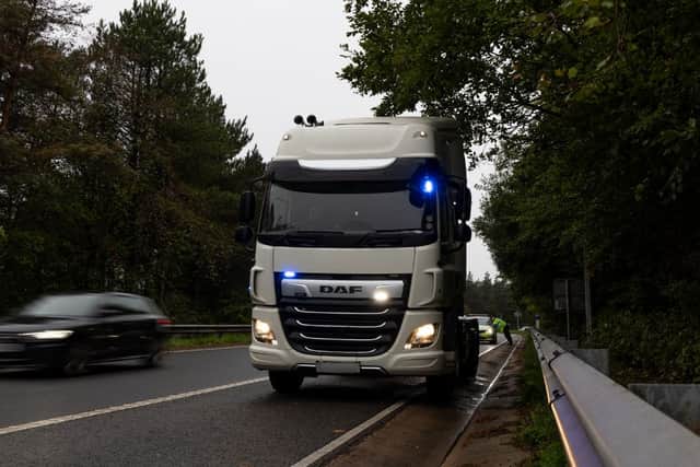 The HGV used in Nottinghamshire Police's undercover motorway operation