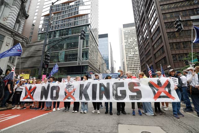 ‘No Kings’ anti-Trump protests are taking place globally on Saturday 18 October. (Photo: Getty Images for No Kings)