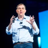 AWS outage: Who is Matt Garman, the CEO of Amazon Web Services, what's his salary?  Amazon Web Services (AWS) CEO Matt Garman delivers a keynote address during AWS re:Invent 2024, a conference hosted by Amazon Web Services, at The Venetian Las Vegas on December 3, 2024 in Las Vegas, Nevada. (Photo by Noah Berger/Getty Images for Amazon Web Services)