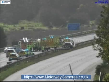A major motorway in Devon is closed after a serious crash. (Photo: www-motorwaycameras-co-uk)
