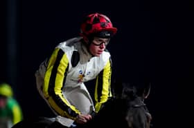 Tommie Jakes on Judgment Call at Southwell Racecourse in January