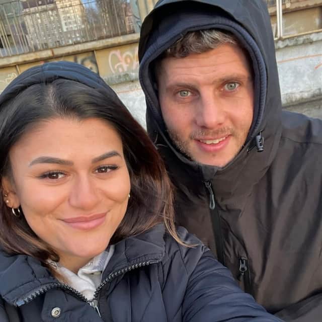 Roshni Ward and Louis Hunt in England.
