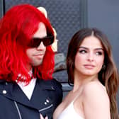 Omer Fedi and Addison Rae at the 2022 Grammy Awards in Las Vegas