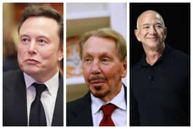 How rich are Elon Musk, Larry Ellison and Jeff Bezos? Which one of them is the richest? 
