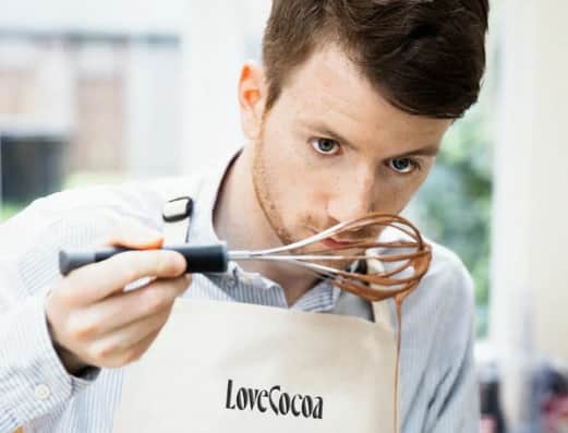 James Cadbury, the great-great-great grandson of the original Mr Cadbury, John, has sold his chocolate brand Love Cocoa after 10 years. Photo by Love Cocoa.