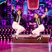Lewis Cope & Katya Jones during the dress rehearsal for their appearance on the live show on Saturday for BBC1's Strictly Come Dancing