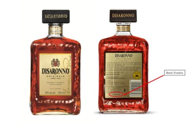 Bottles of Disaronno are being recalled