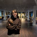 Actress Ashleigh Schuman who went to Birmingham University standing in The Alexandra theatre