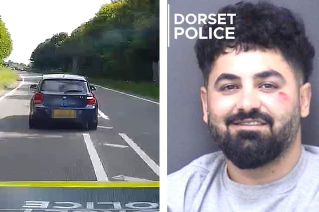 Dangerous driver caught on camera during 100mph police chase