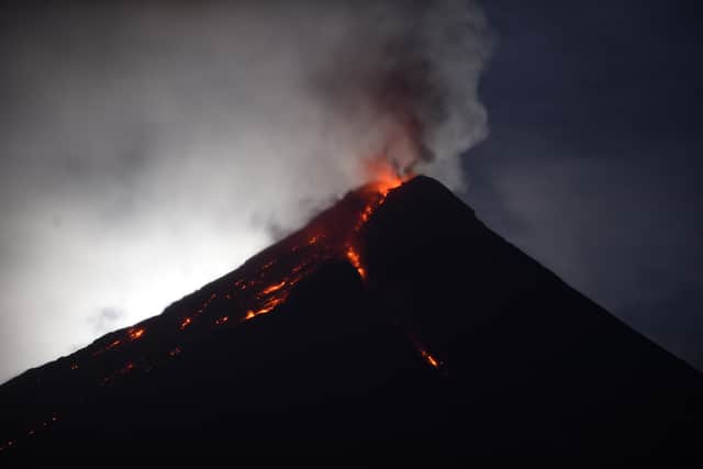 The Philippines has evacuated nearly 3,000 villagers from a danger zone on the foothills of the active Mayon Volcano. (Photo: AFP via Getty Images)