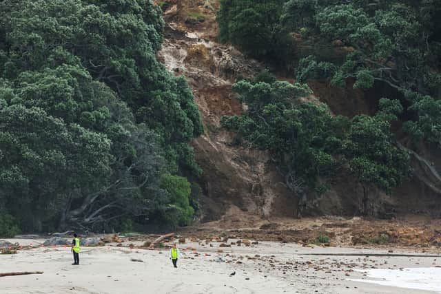 Several people are missing after a landslide at a campground in the New Zealand tourist hotspot of Mount Maunganui. (Photo: AFP via Getty Images)
