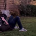 Loki the Pomsky dog greets his owner James Kerslake after being separated for a month  - still from video 
