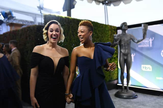 Orange Is the New Black star Samira Wiley (right) and Lauren Morelli (left) file for divorce after 9 years, do they have kids? Photo: Mike Coppola/Getty Images for Turner