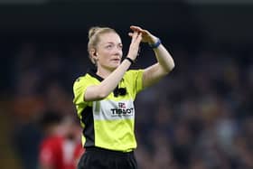 Hollie Davidson has made history as the first ever female referee to take charge of a men's Six Nations fixture. 