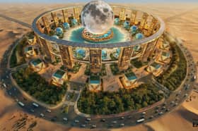 An artist's impression of the Moon World Resort