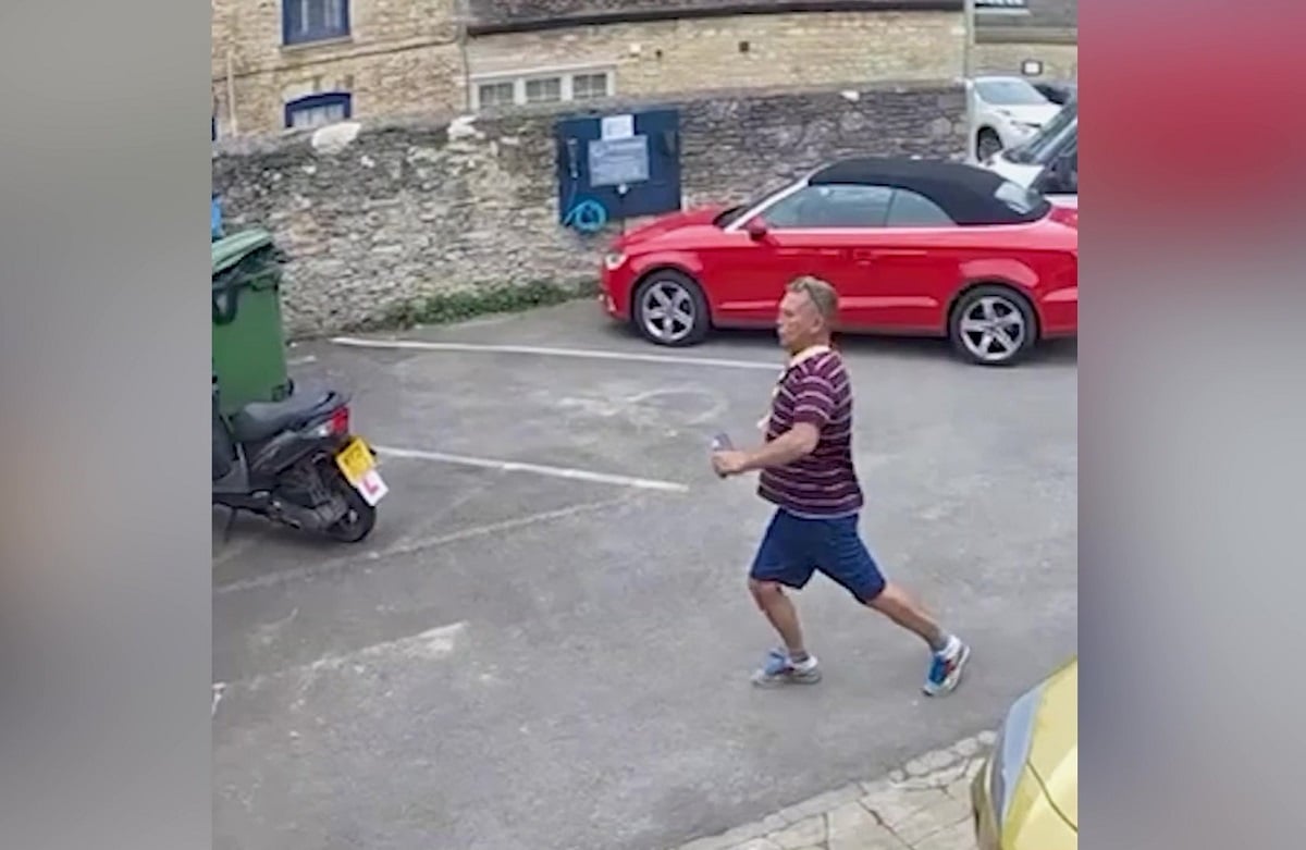 Drunk driver caught on camera barely able to stand - before getting ...