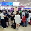 There are flight delays and cancellations at Cancun Airport as authorities reinforce security measures following regional unrest in parts of Mexico. (Photo: AFP via Getty Images)