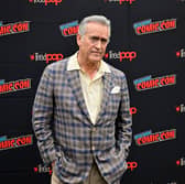  Bruce Campbell attends the Hysteria! press room during New York Comic Con 2024
