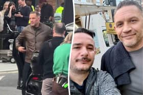 Hollywood hardman Tom Hardy was spotted filming Guy Ritchie gangster series,  MobLand