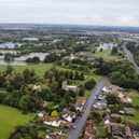Flooding near Tempsford in Bedfordshire, as the countryside village has been identified as a site for the construction of a new town.