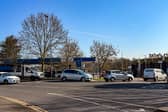Vehicles queue to fill up at a petrol station in Eastville, Bristol
