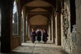 Alastair Stout as Ron Weasley, Dominic McLaughlin as Harry Potter and Arabella Stanton as Hermione Granger,  in the new HBO Max Harry Potter series
