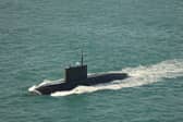 Photo issued by the Ministry of Defence of Russian Kilo class submarine Krasnodar