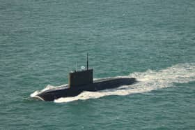Photo issued by the Ministry of Defence of Russian Kilo class submarine Krasnodar