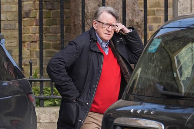 Lord Peter Mandelson facing £300 fine after urinating in the street