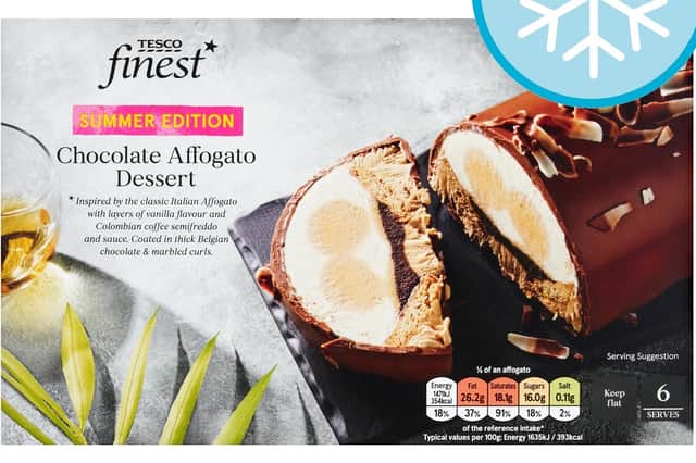 Customers are asked to return the Tesco Finest Summer Edition Chocolate Affogato Dessert "because it may contain pieces of plastic"