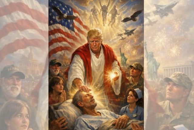 US President Donald Trump has shared an image of himself depicted as Jesus Christ to social media - how has the Pope responded.