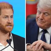 Donald Trump has said the Duke of Sussex “is not speaking for the UK”