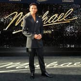 Jaafar Jackson arrives at the premiere of "Michael" 