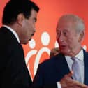 Lionel Richie speaking to King Charles III at the Greater Together Reception, in partnership with King's Trust